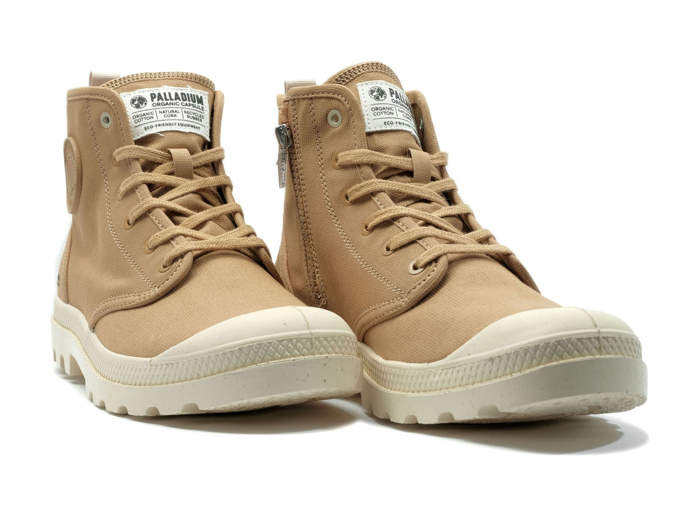  Palladium PAMPA HI ZIP ORGANIC - Womens 6.5 / Big Kids 5 - Bonton