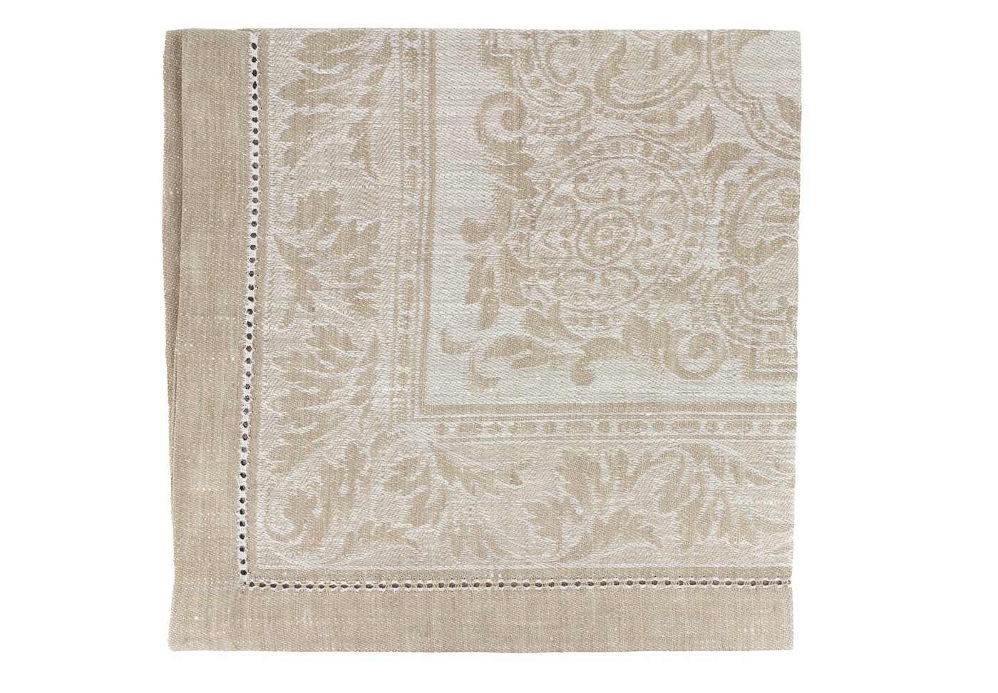  French Home French Home Linen Set of 6 Arboretum Napkins - Ivory and Taupe - Default Title - Bonton