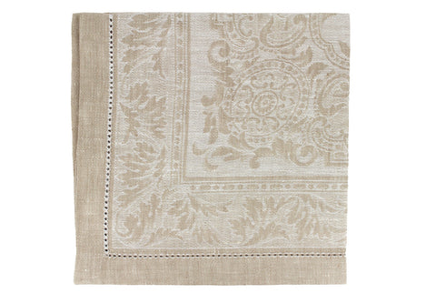 Arboretum Set of 6 Linen Napkins - Ivory and Taupe