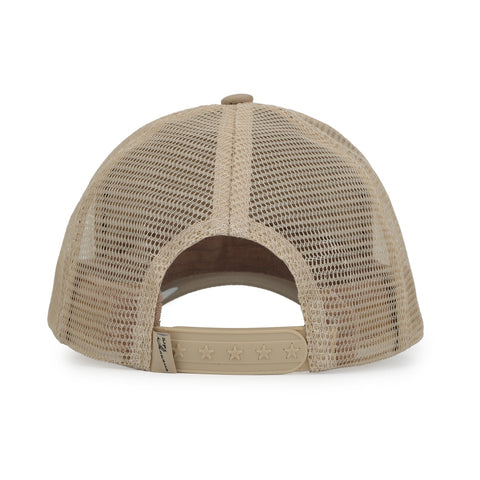 Vintage Havana Trucker Hat for Women – Khaki Mesh & Canvas Adjustable Cap With Glitter Patch & Crocodile Star