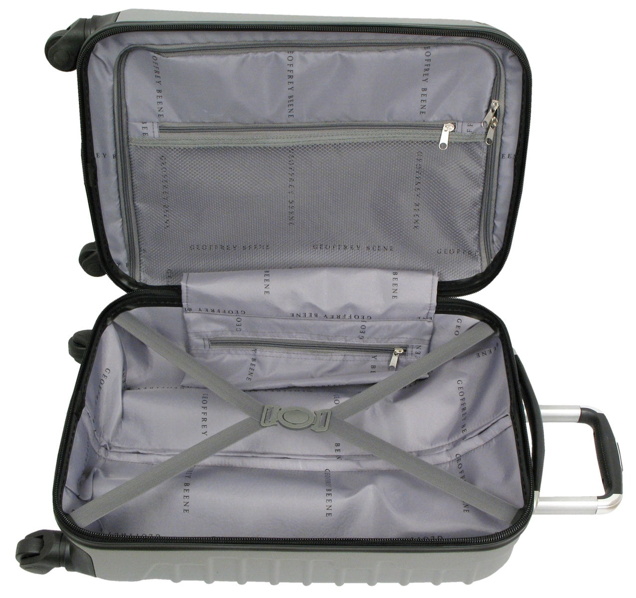  Geoffrey Beene Geoffrey Beene Hardside 2 Pc Luggage Set, Silver - Default Title - Bonton