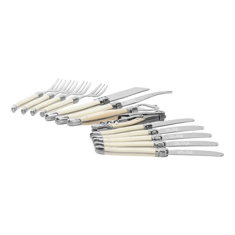 Laguiole Ultimate 13-Piece Charcuterie and Barware Set With Faux Ivory Handles