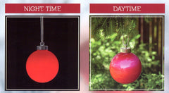 LED Lighted Christmas Ball Ornaments - Red - 6" (150mm) - Set of 3