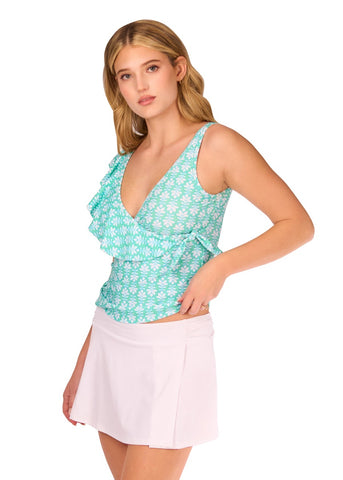 Cote D`Azur Ruffle Tankini Top