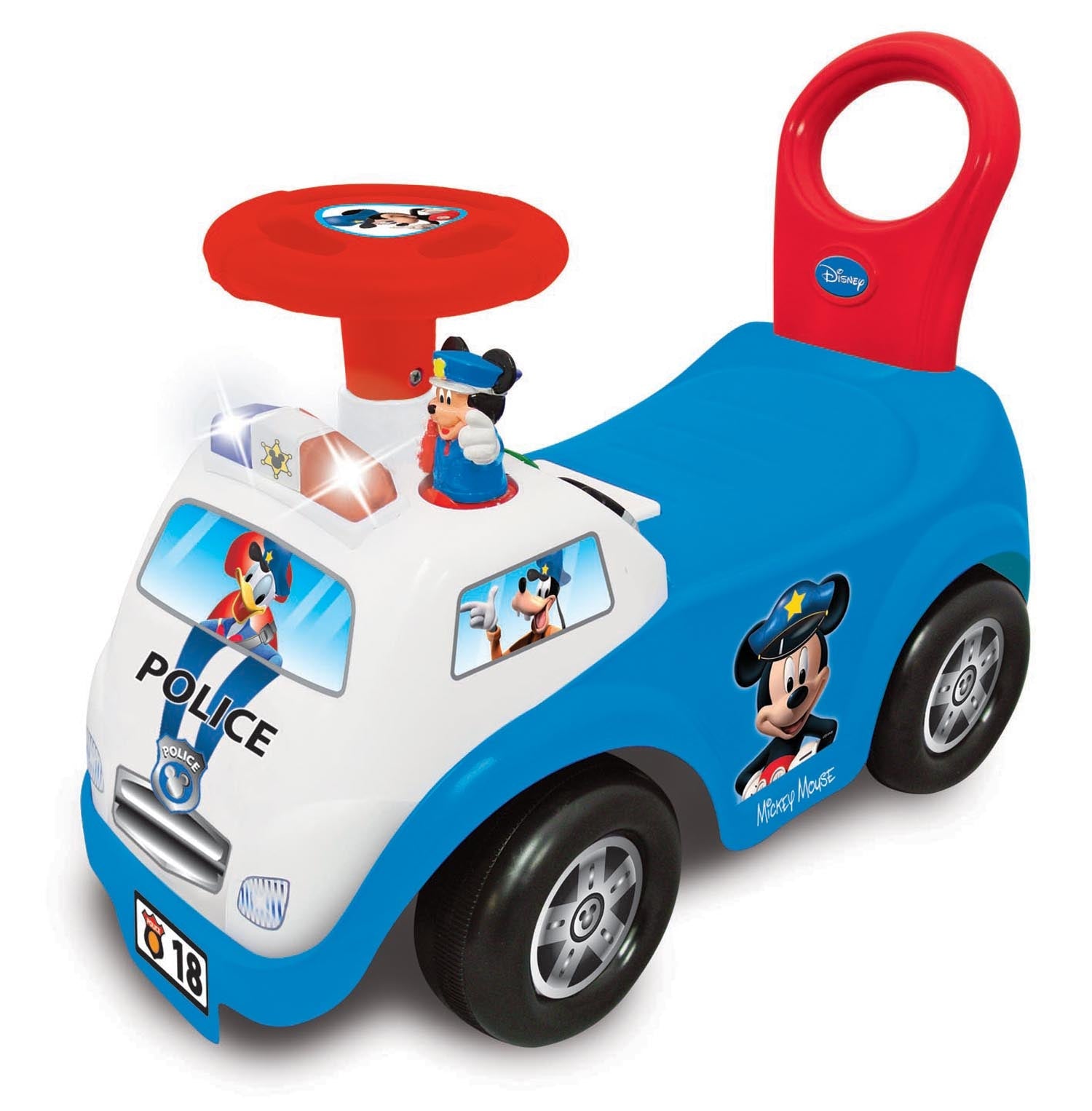  Kiddieland Kiddieland Disney Mickey Mouse My First Mickey Police Car Light & Sound Activity Ride-On - Multi - Bonton