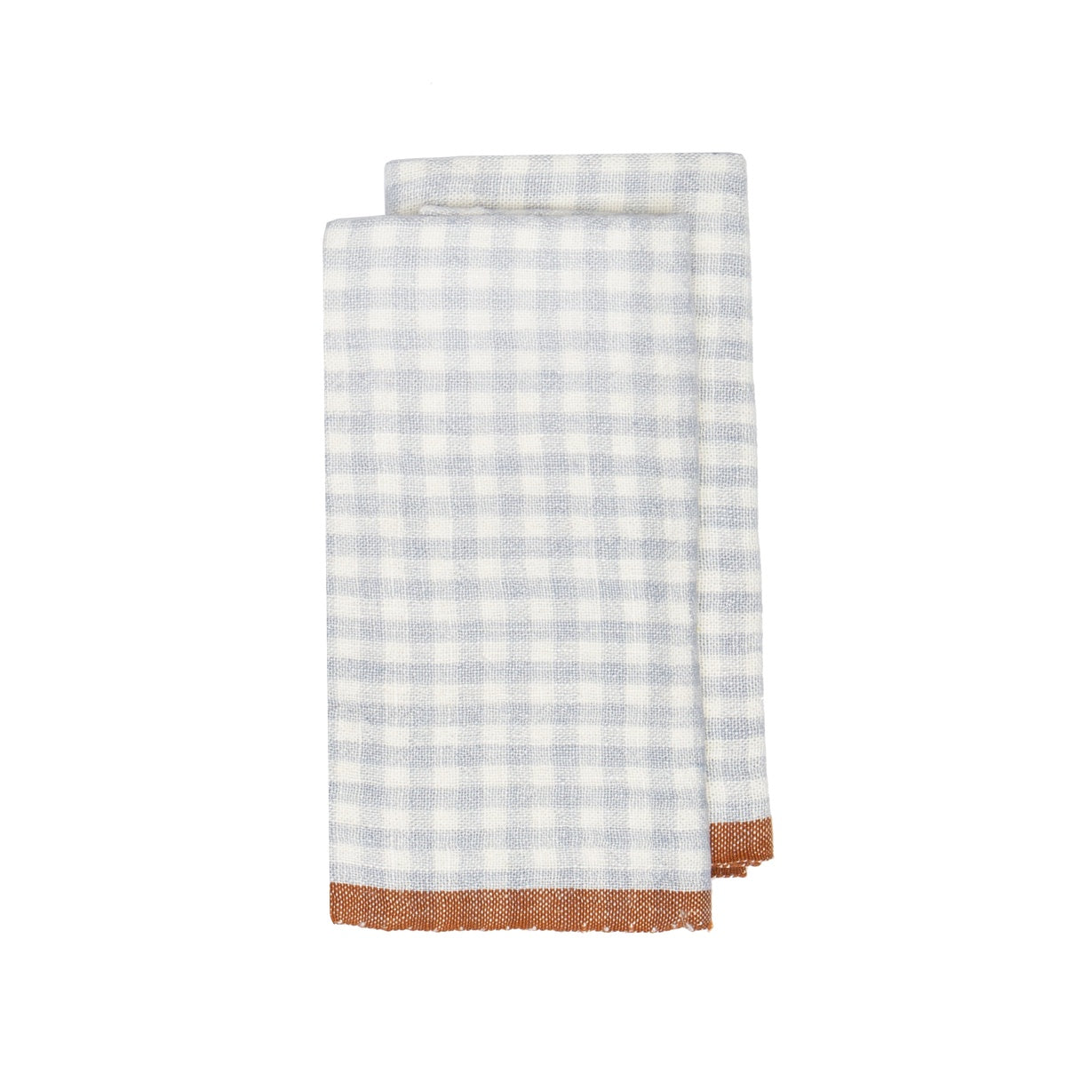  Caravan Two-Tone Gingham Towels, Set of 2 - Lime & Aqua - Bonton