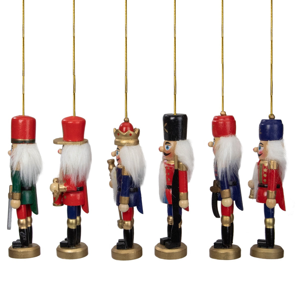  Northlight 6-Count Red and Blue Classic Nutcracker Christmas Ornaments - 5.25 Inches - Default Title - Bonton