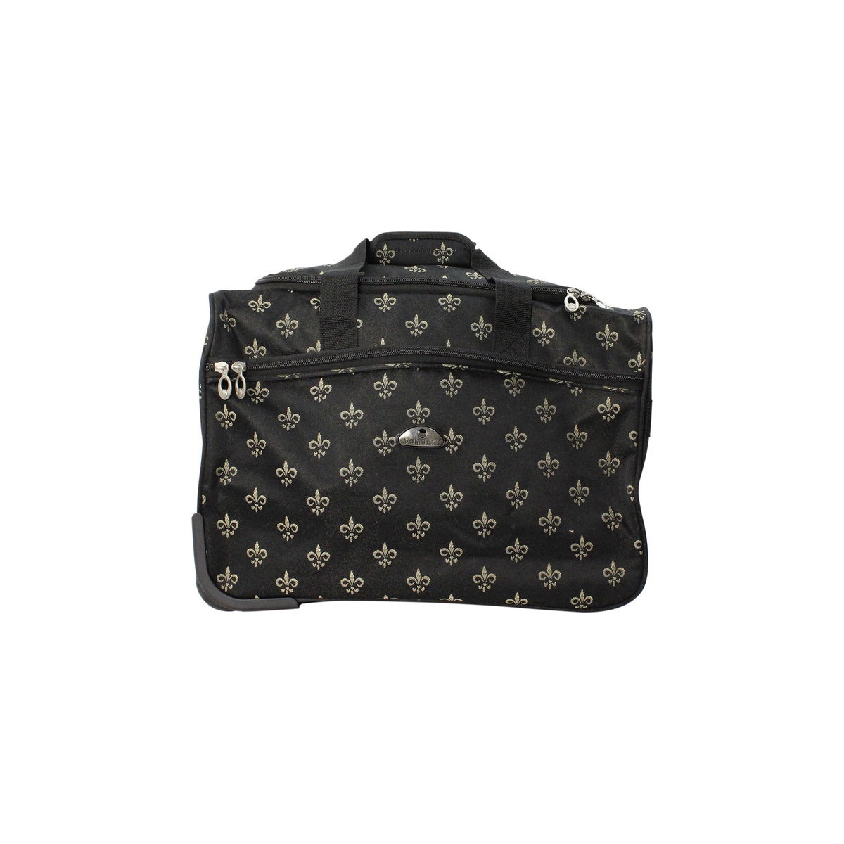  American Flyer American Flyer Fleur De Lis Wheeled Duffel - Black - Bonton