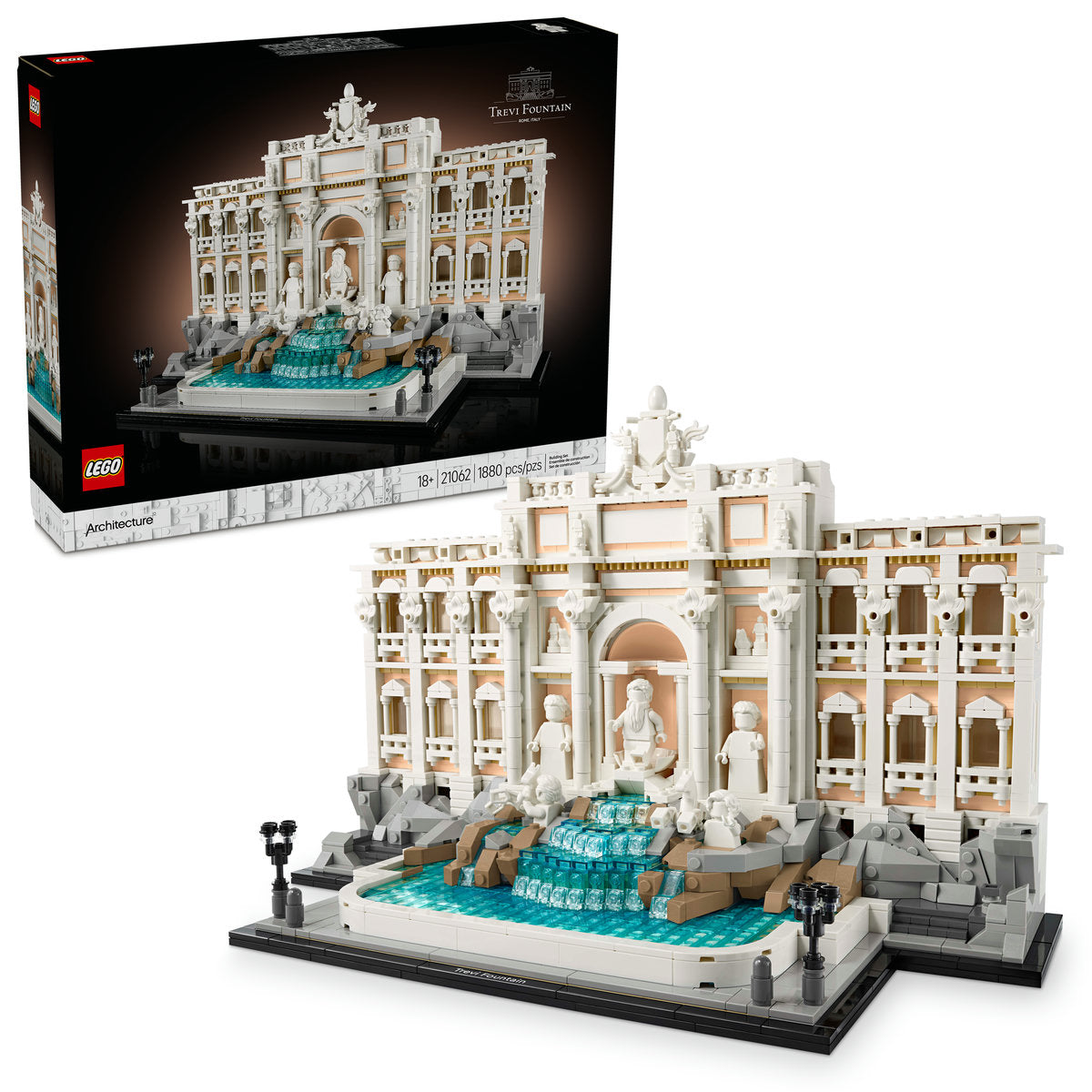  LEGO LEGO® Architecture Trevi Fountain Model, Italian Landmark Rome Memorabilia 21062 - LEGO Architecture - Bonton