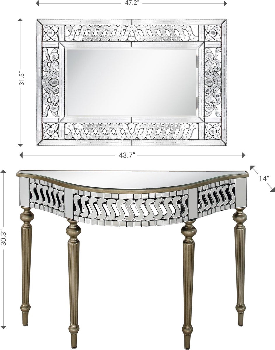  Atelier Wall Mirror and Console Table - Mirror - Bonton