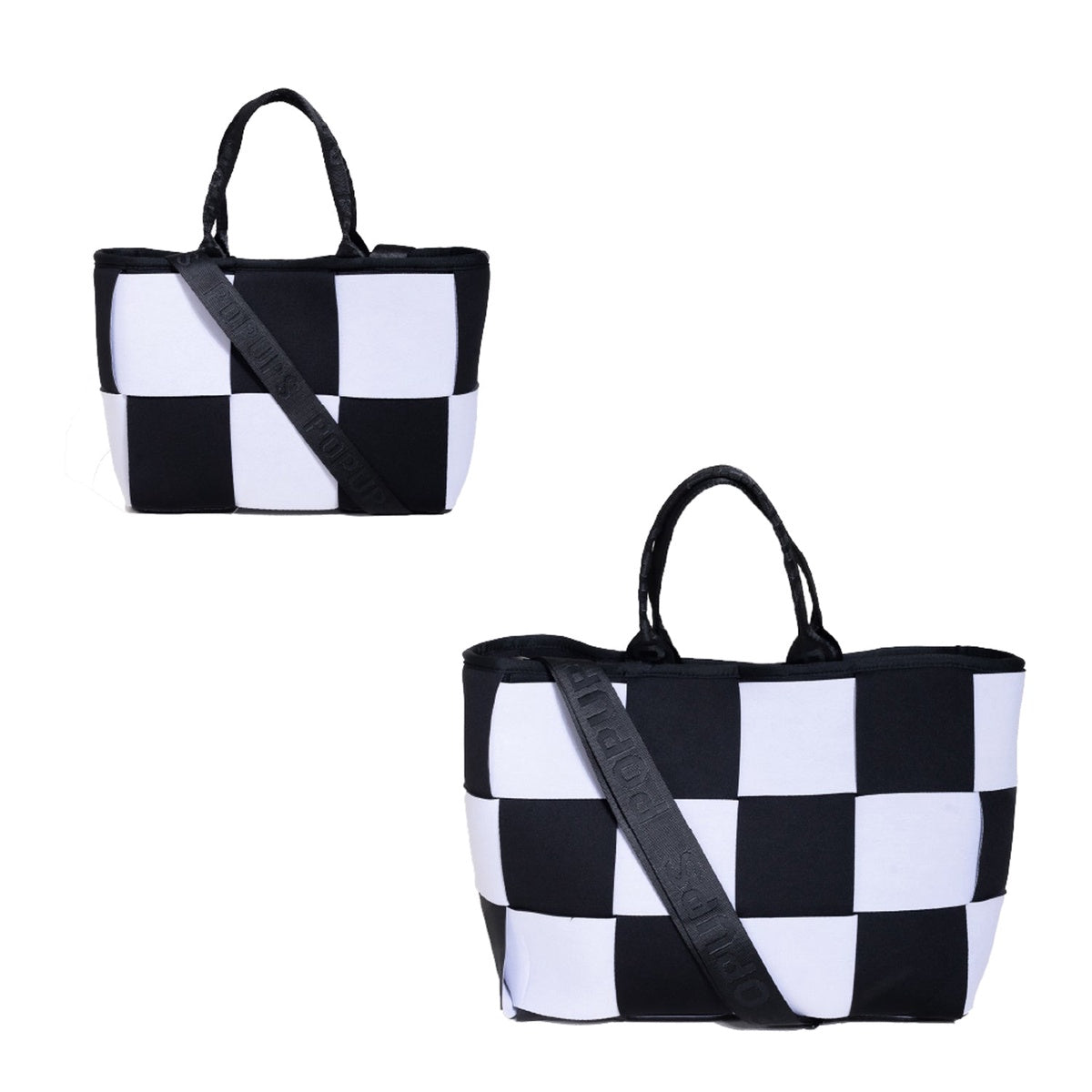  Pop Ups Brand Icon Tote + Mini Icon Tote - Black & White - Default Title - Bonton