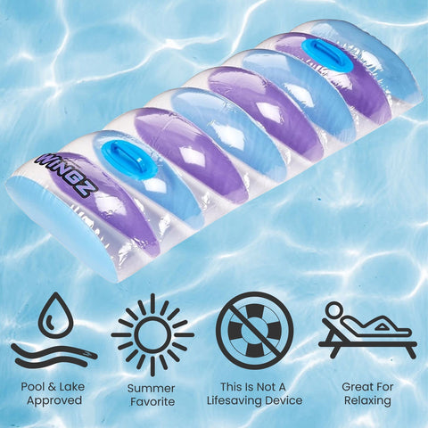 Inflatable Clear and Blue Swimming Pool Dive Board - 45"