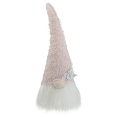 Spring Gnome Head With a Flower - 16" - Pink and White