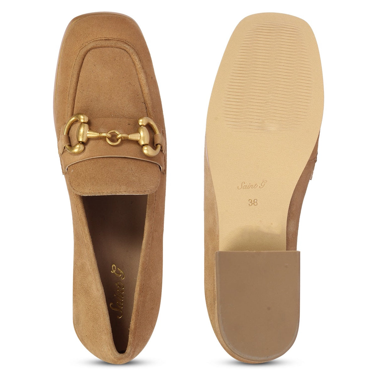  Saint G Jacqueline Suede Loafers - Beige - Bonton