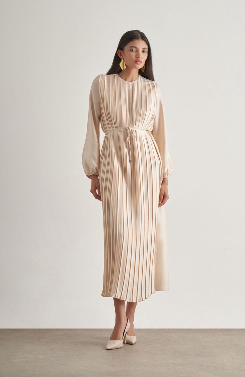  Mizalle Mizalle Maxi Dress - Ecru - Bonton