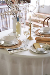 Embroidery White Tablecloth