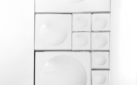 Bubbles Geometric Beveled Accent Mirror