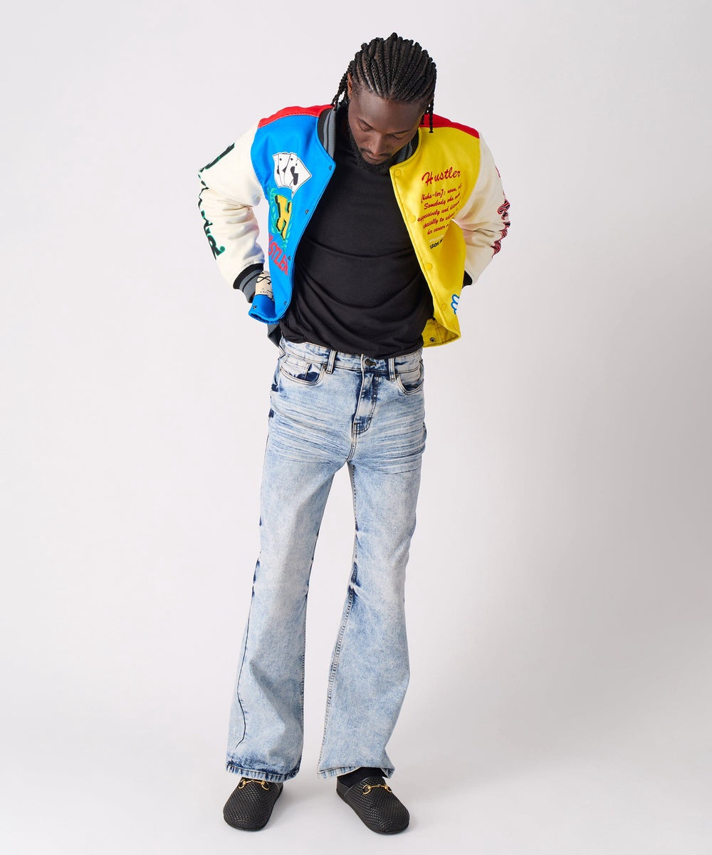 Reason Clothing Hustler Varsity Jacket - MULTI - Bonton