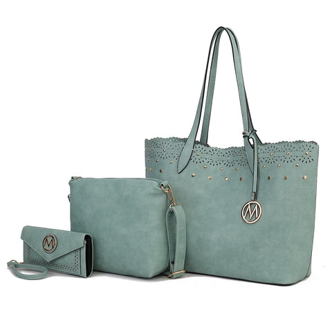 Mariahna 3 Pcs Shopper Tote, Crossbody and Wallet