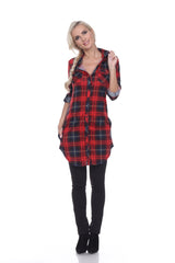 Women's Piper Stretchy Plaid Tunic Top