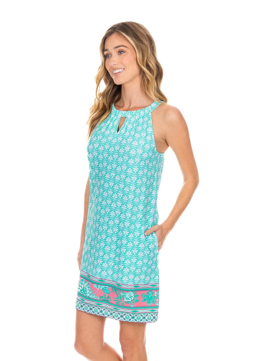  Cabana Life Cote D`Azur Sleeveless Shift Dress - 1X - Bonton