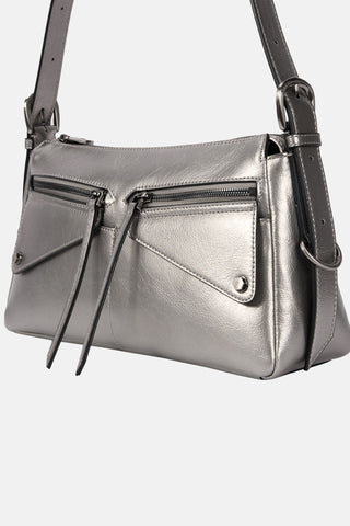 Oryany - Moto Shoulder Medium Should Bag Handbags - Pewter / One Size