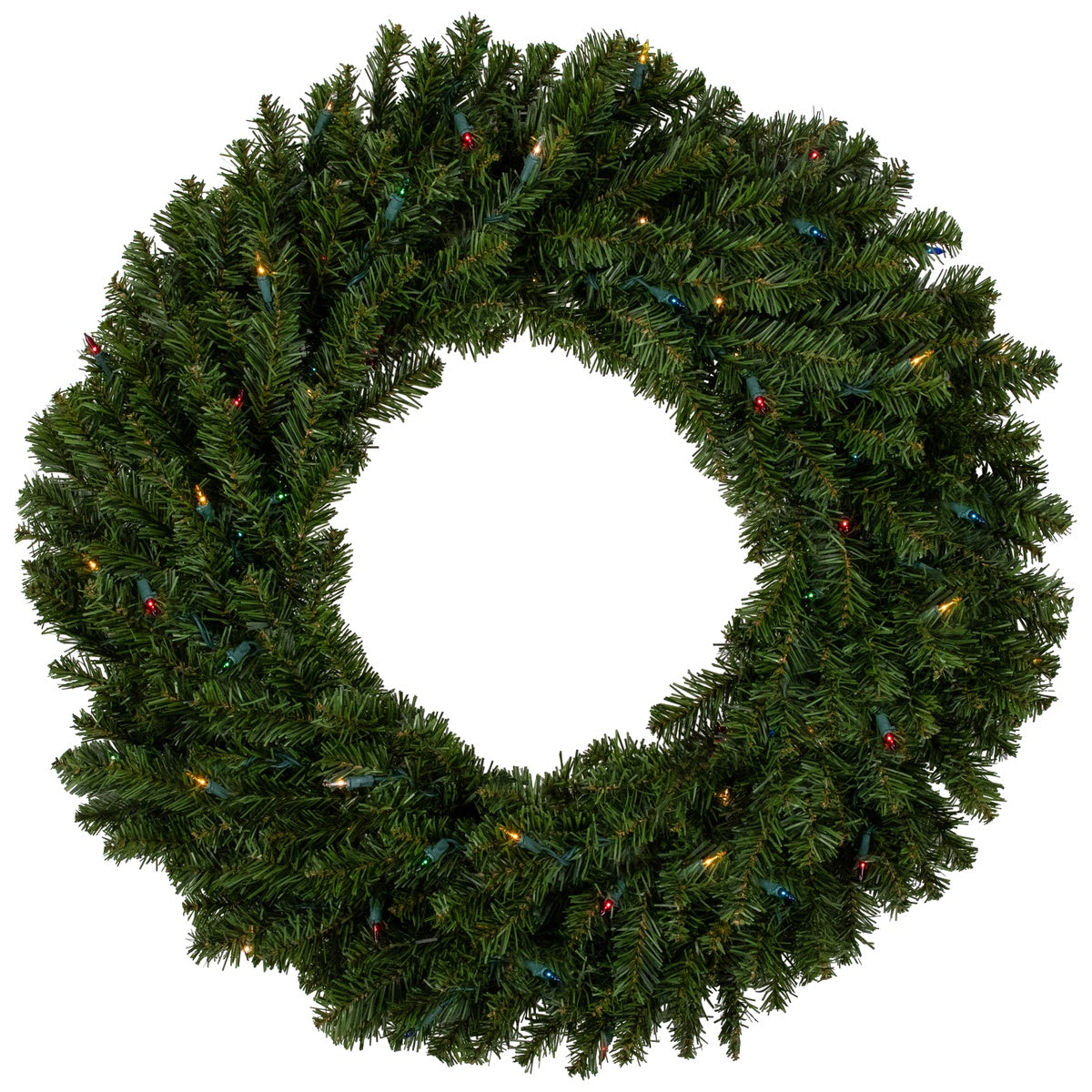  Northlight Pre-Lit Canadian Pine Artificial Christmas Wreath - 30