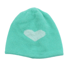 COLOR BLOCK HAT WITH HEART