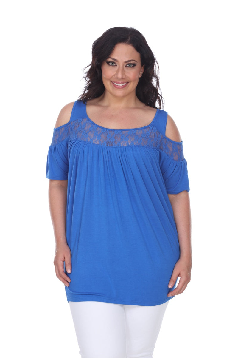  White Mark Plus Size Bexley Tunic Top - 1X - Bonton