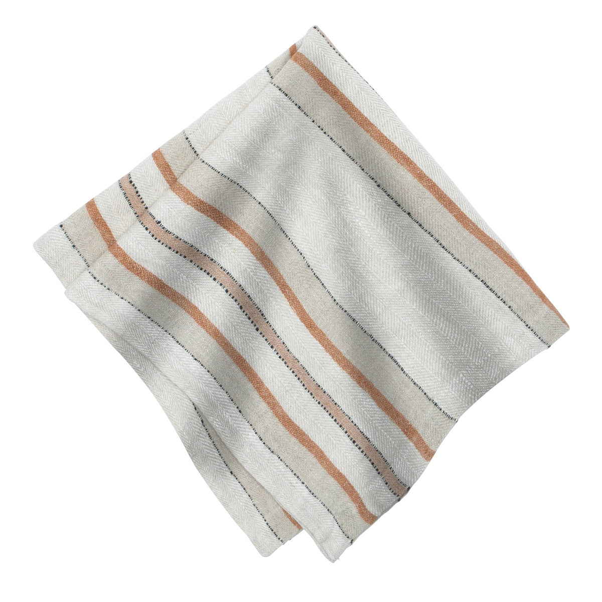  Caravan Trio Stripe Napkins 20x20 - Set of 4 - Natural Olive - Bonton