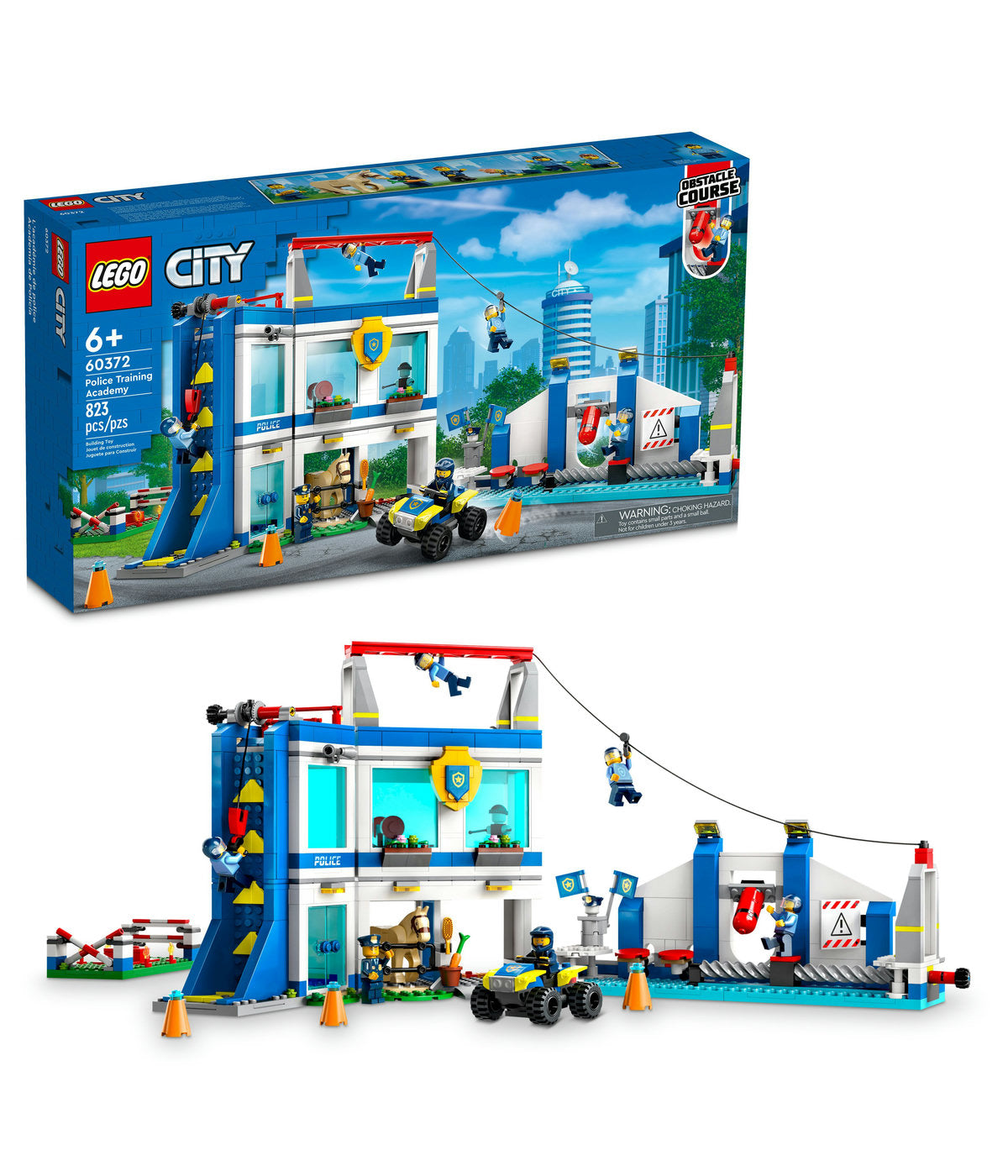 LEGO City Police Training Academy 60372 Building Toy Set (823 Pieces)