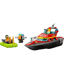 LEGO City Fire Rescue Boat 60373 Building Toy Set (144 Pieces)