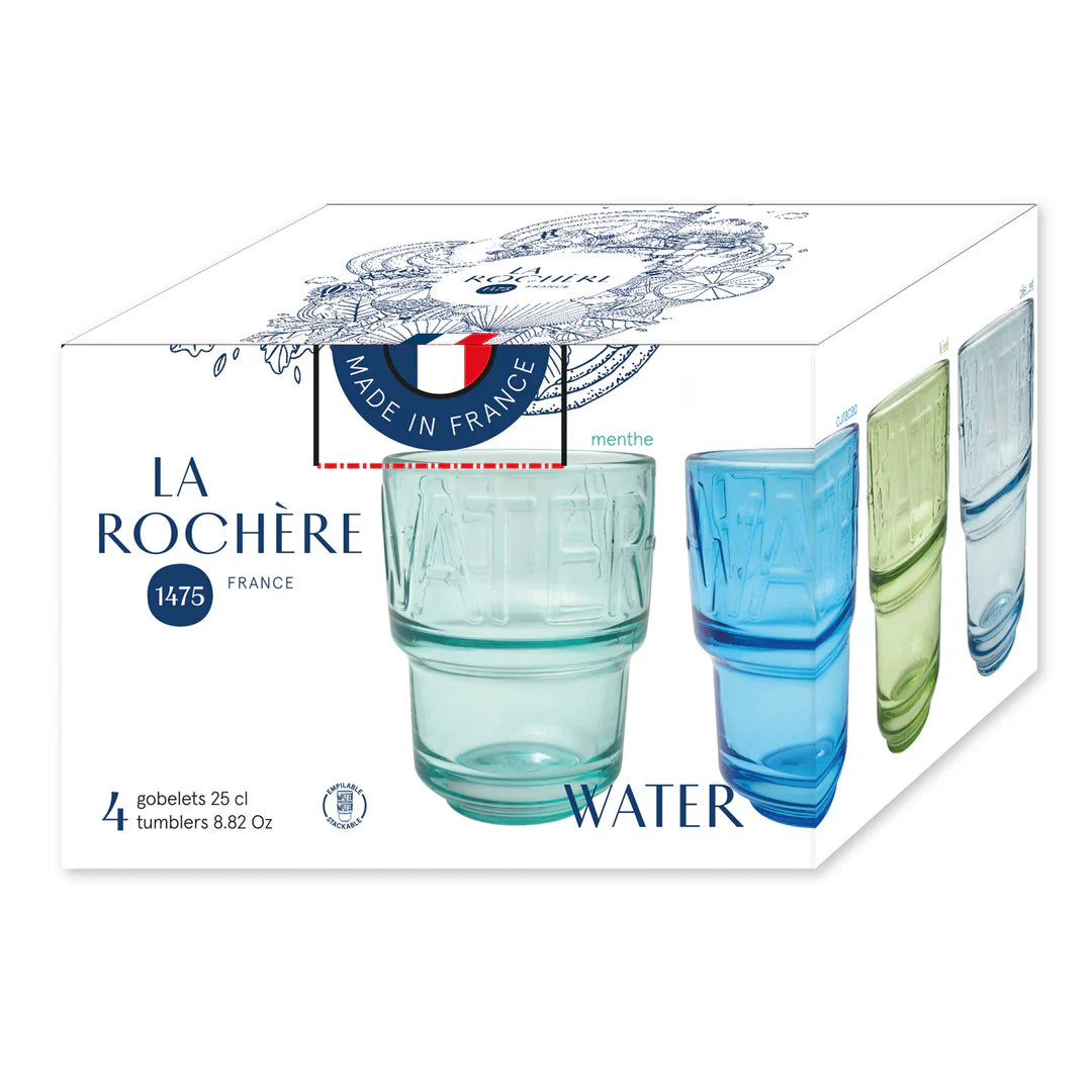  La Rochere Assorted Colors WATER Glasses Set-4 - Default Title - Bonton