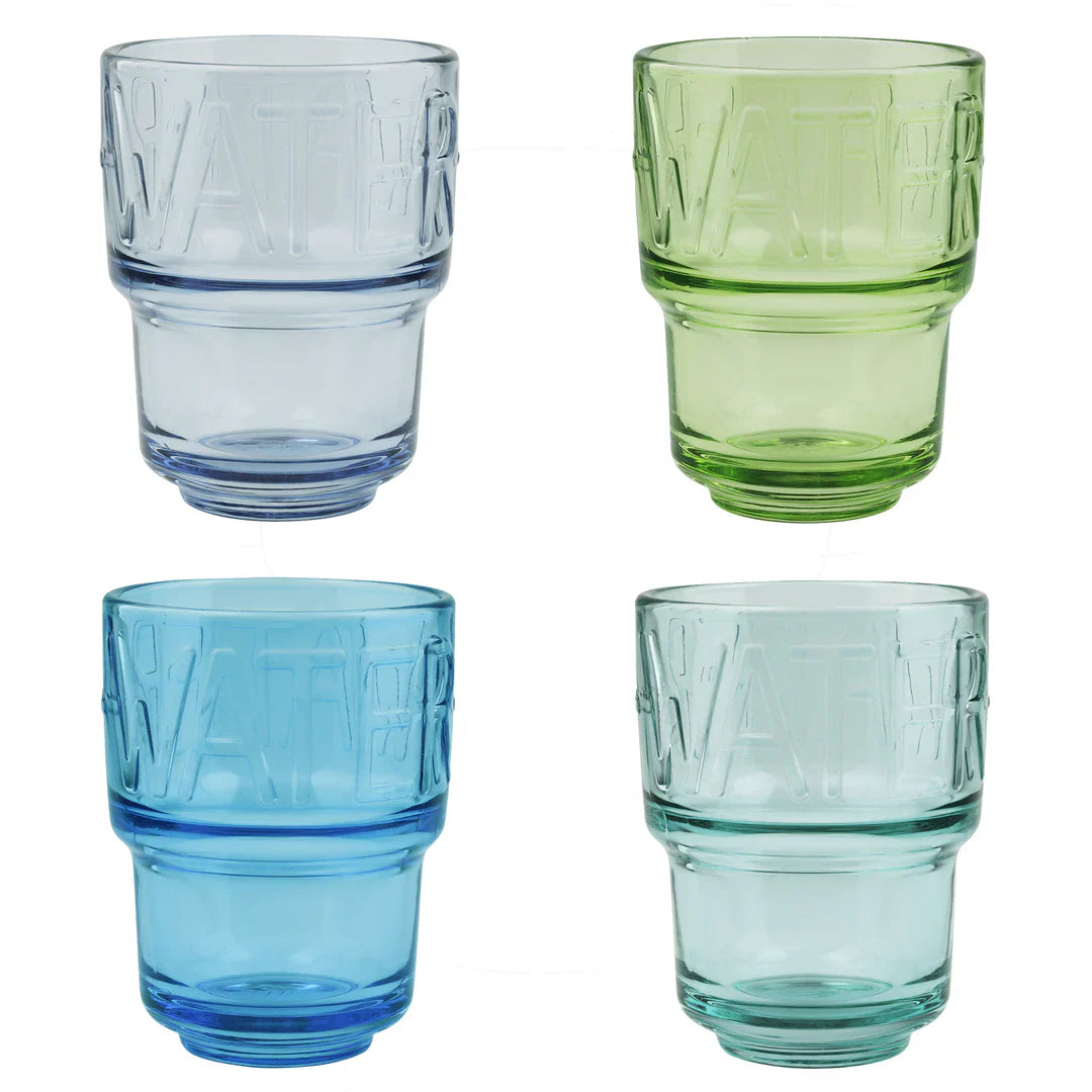  La Rochere Assorted Colors WATER Glasses Set-4 - Default Title - Bonton