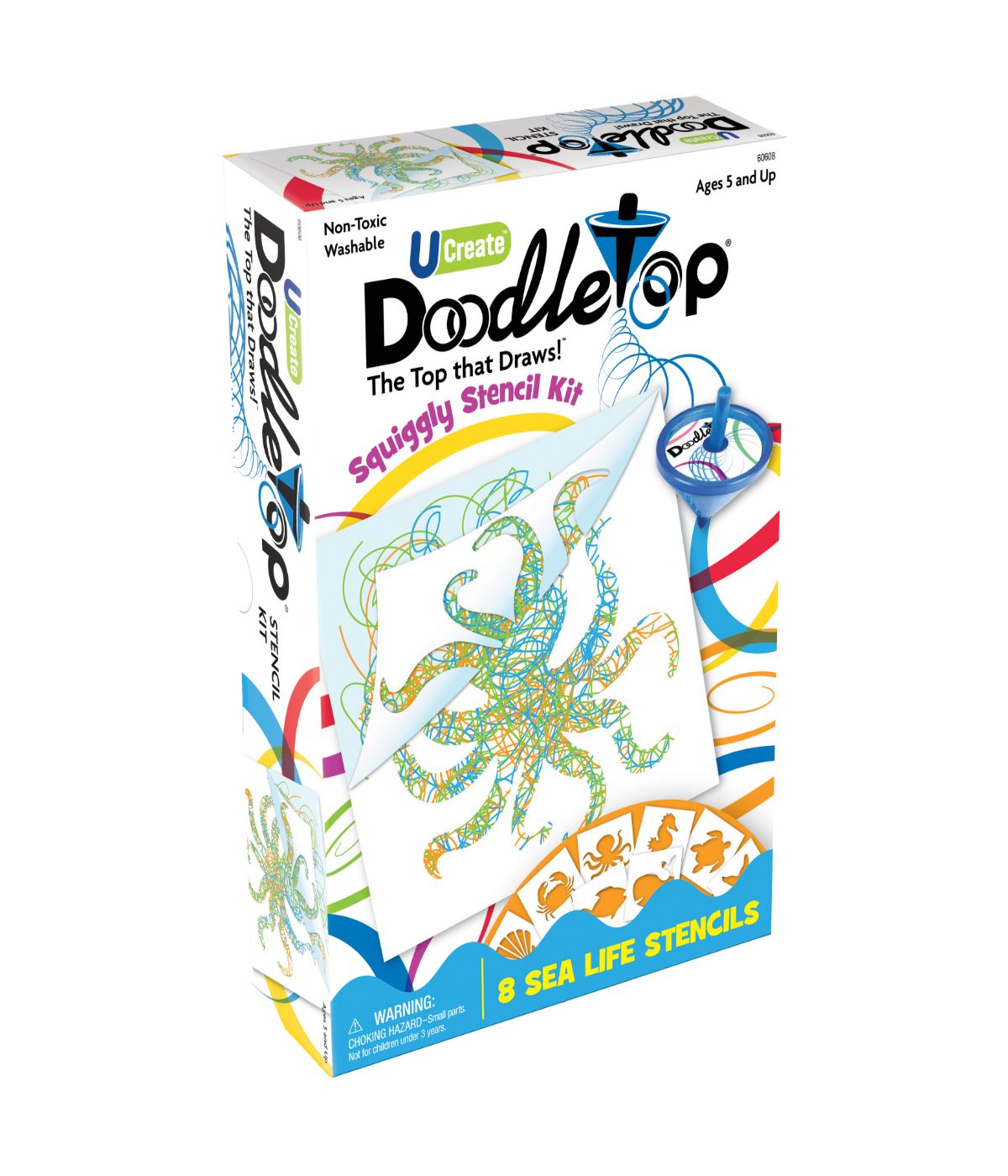  Doodletop Stencil Kit - Sea Life Multi - Multi - Bonton