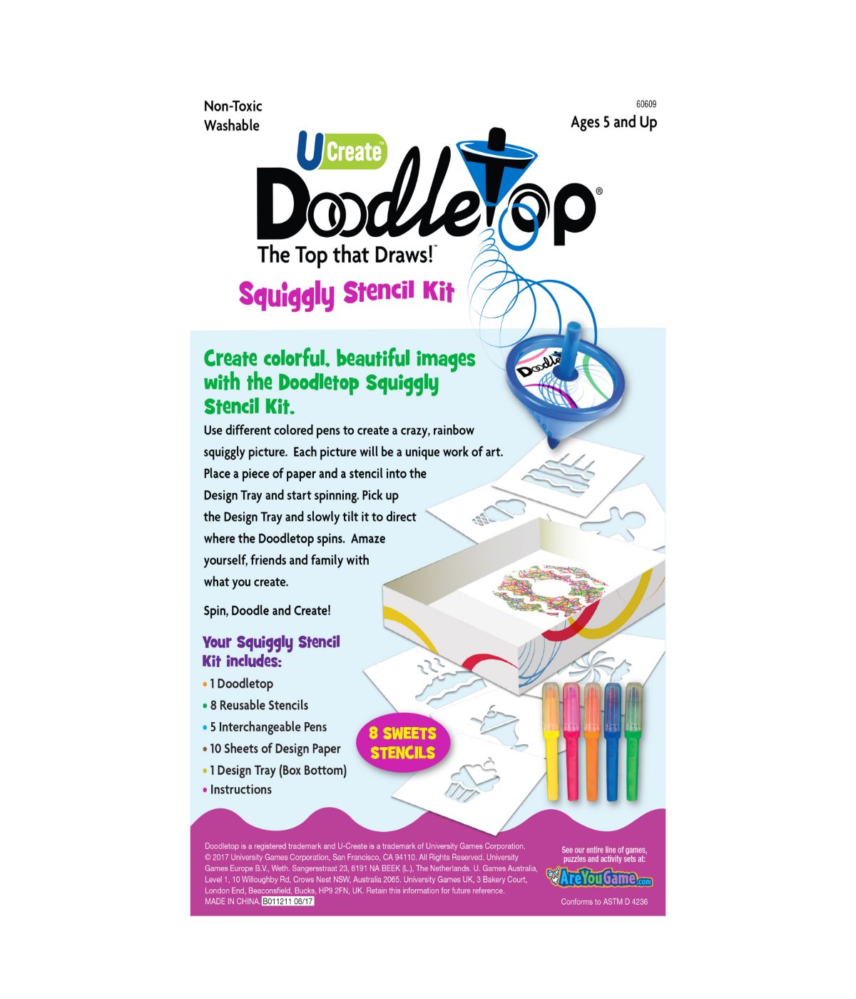  Doodletop Stencil Kit - Sweets Multi - Multi - Bonton