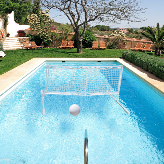 86" White Water Sports Swimming Pool Floating Volleyball Game With Net and Ball