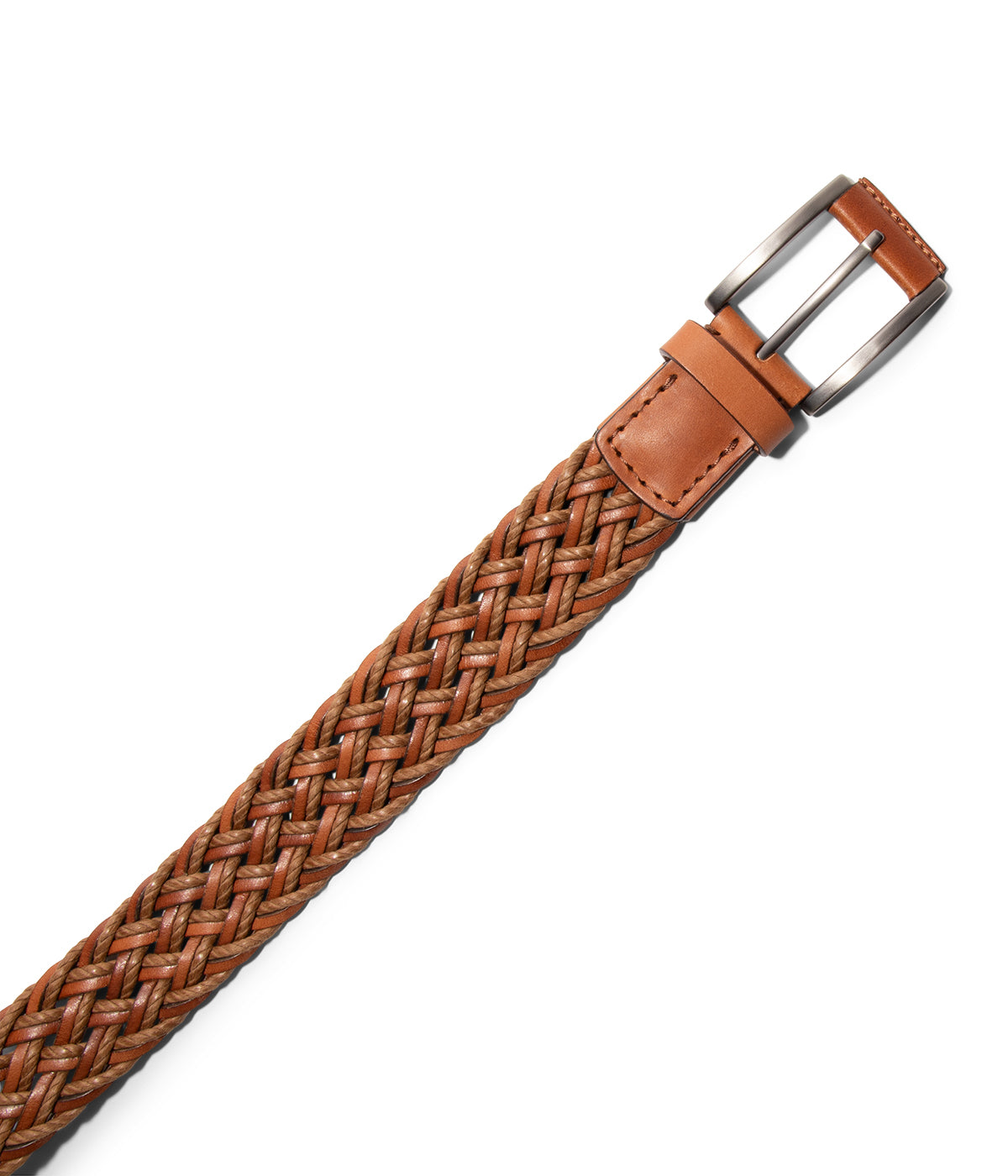  Will Leather Goods Leather Braided Waxed Cord Belt - Tan - Bonton