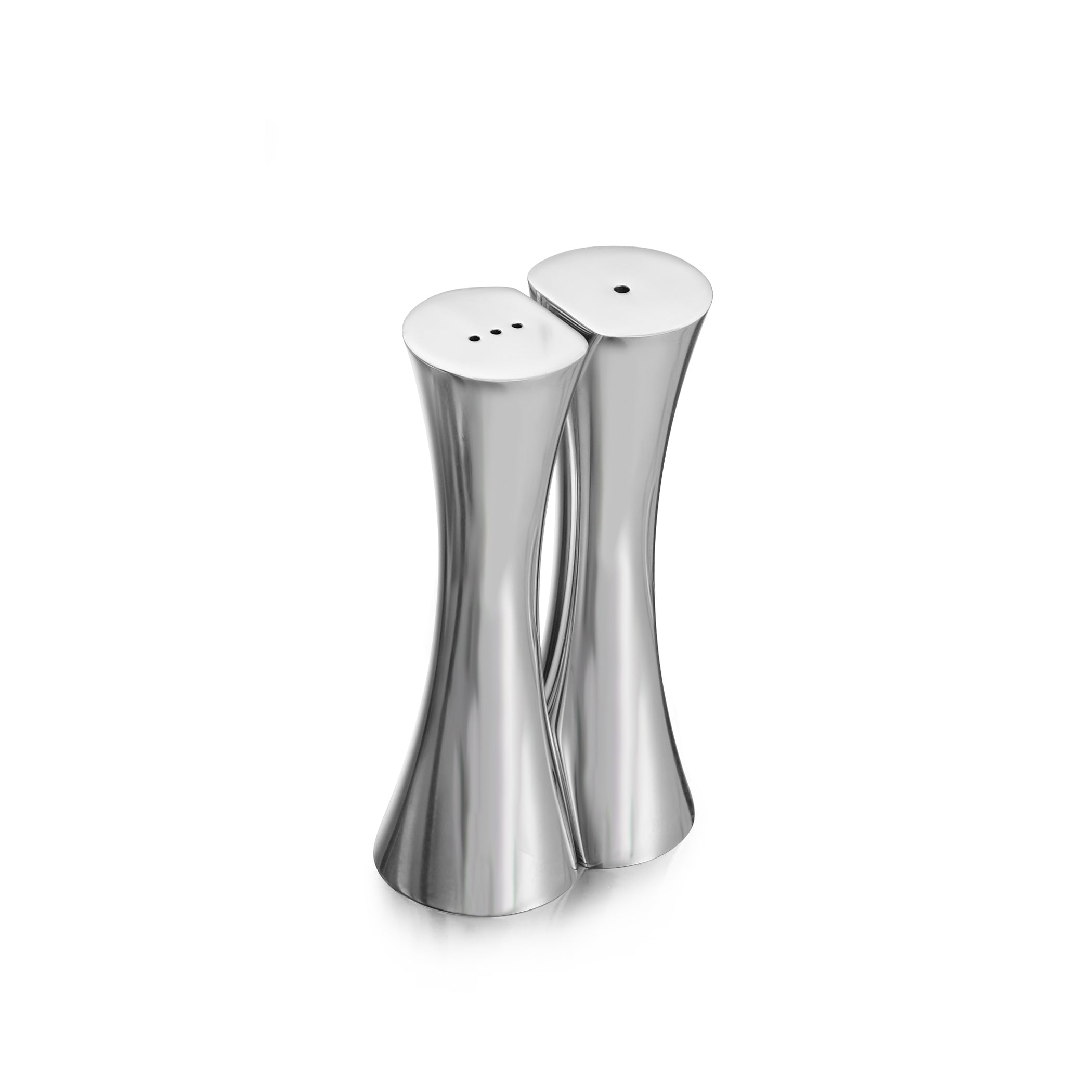  Nambe Kissing Salt and Pepper Shakers - Silver - Bonton