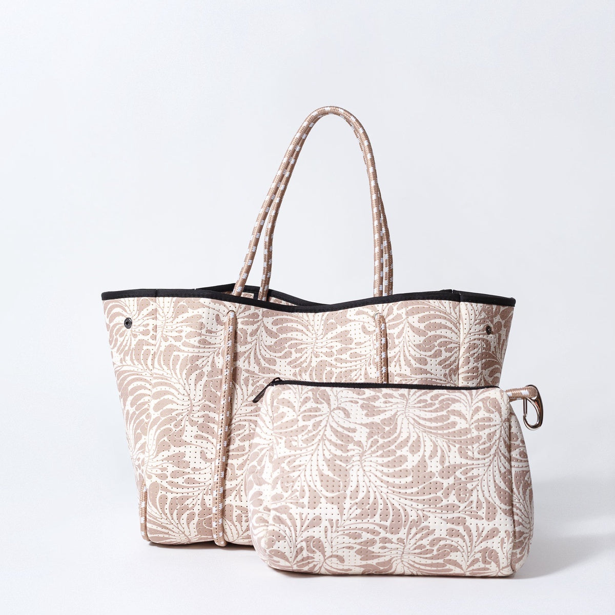  Pop Ups Brand Palm Beige Set - Everyday Tote And Pouch - Default Title - Bonton