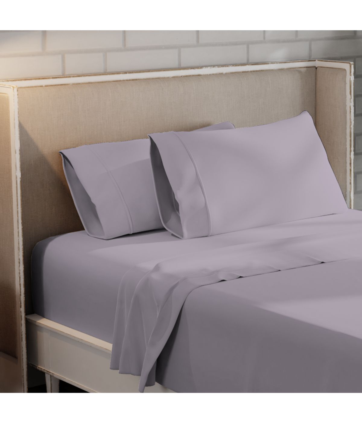  Purity Home Organic Cotton 300 Thread Count Percale Pillowcases Set of 2 Lavender - Lavender - Bonton