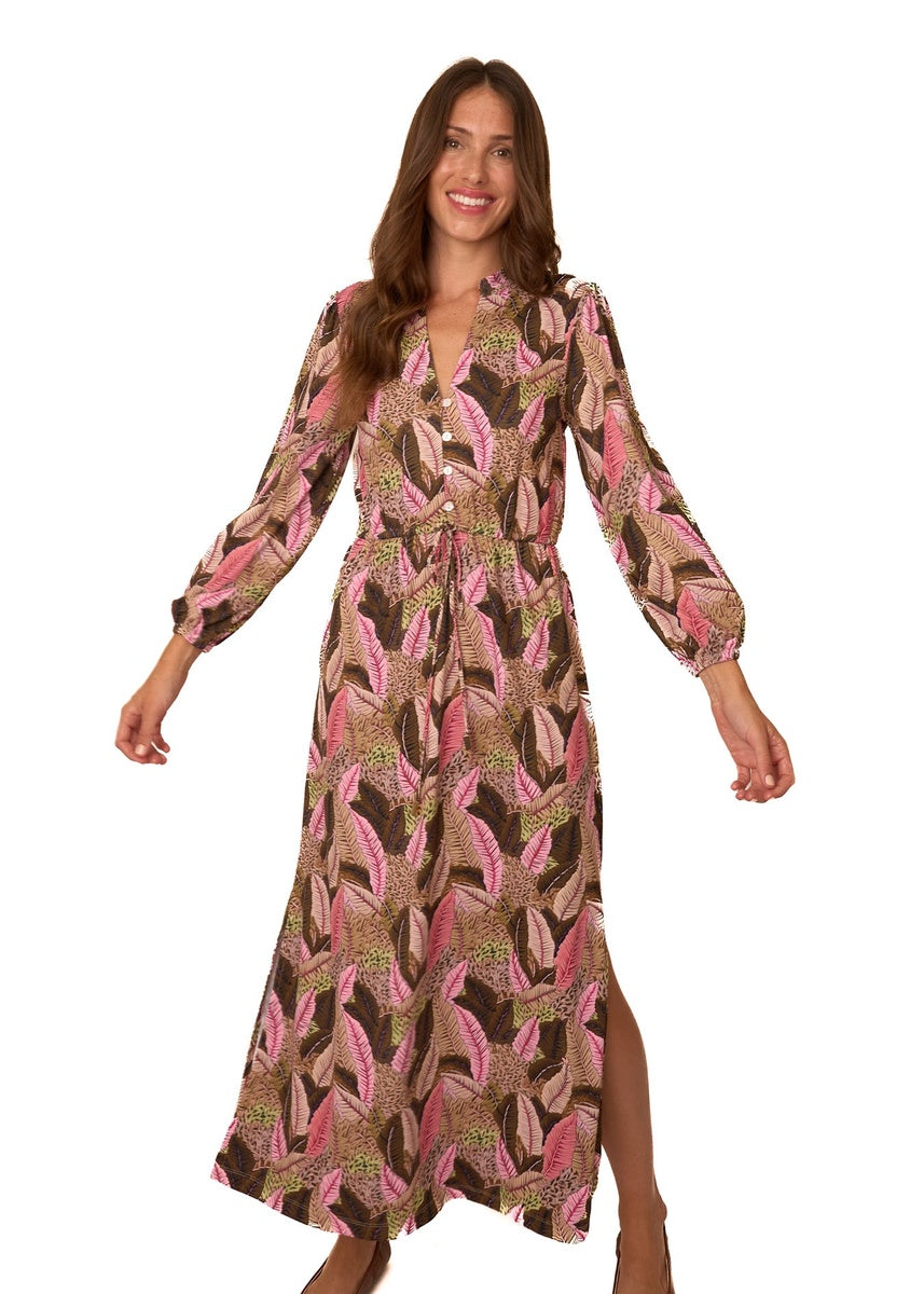  Cabana Life Myers Button Down Maxi Dress - S - Bonton