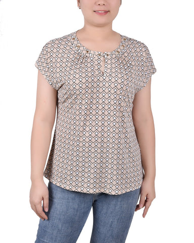Extended Sleeve Top With Grommets