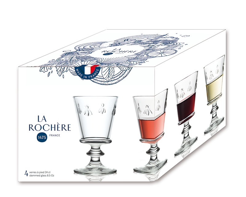  La Rochere Bee Wine Glass Set-4 - Default Title - Bonton