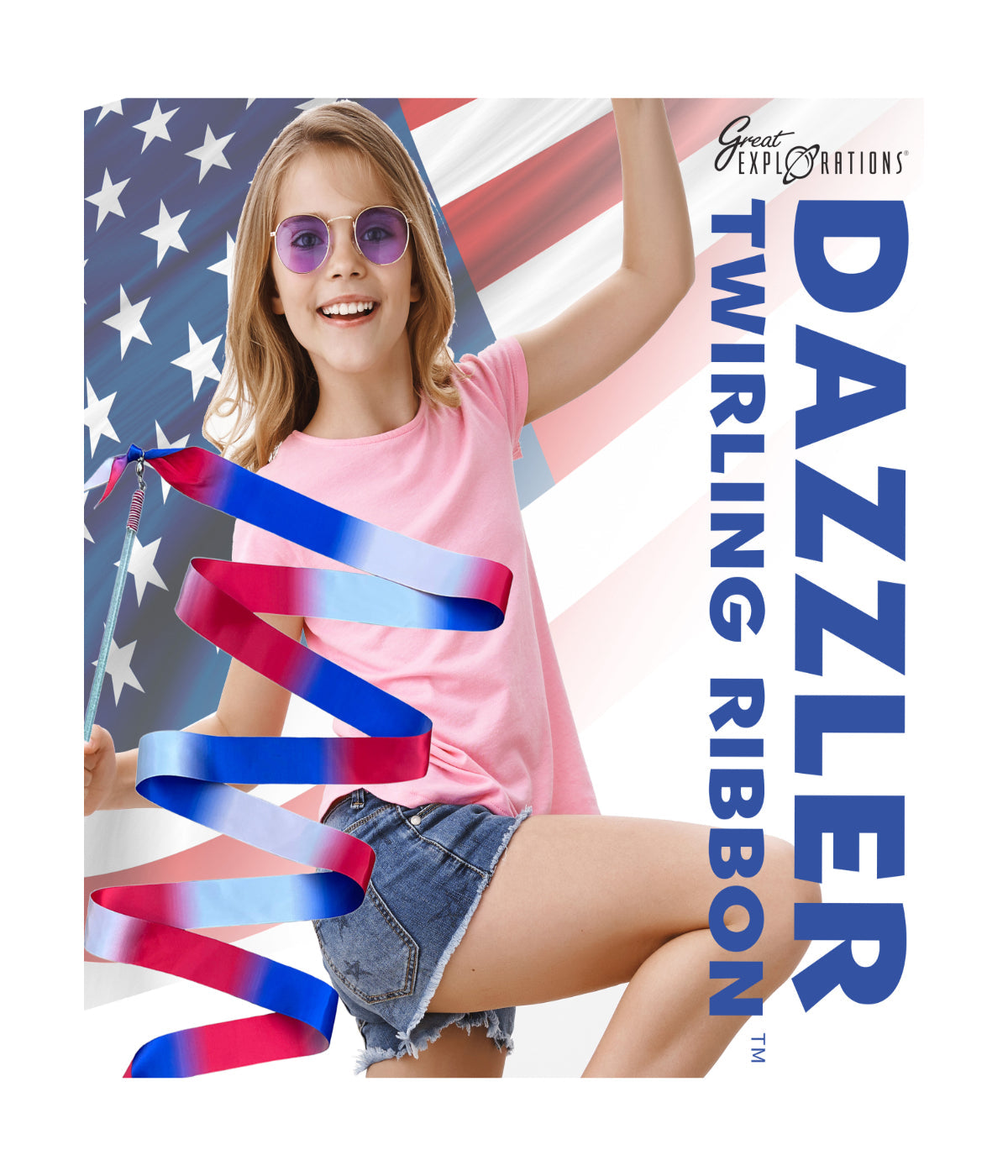 USA Dazzler Twirling Ribbon Multi
