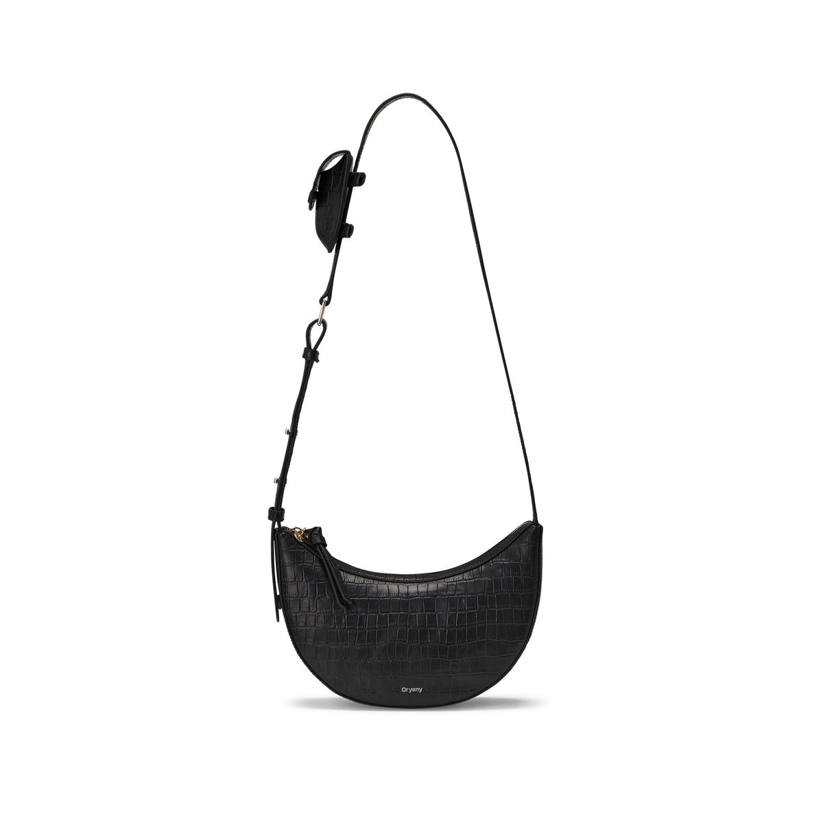  Oryany Rookie Croco  - Classic Medium Crossbody - Leaf Olive - Bonton