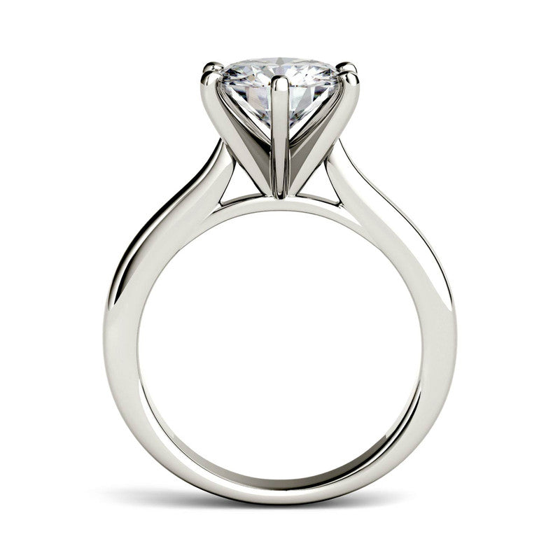  Charles & Colvard Charles & Colvard 1.90cttw Moissanite Solitaire Engagement Ring - White Gold - Bonton