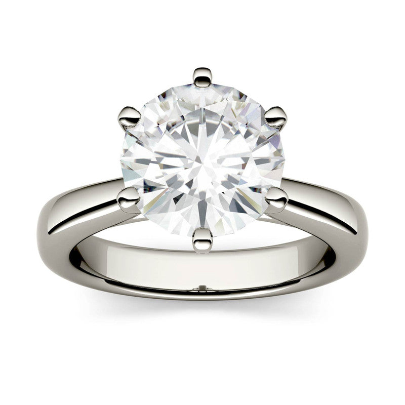  Charles & Colvard Charles & Colvard 3.10cttw Moissanite Solitaire Engagement Ring - White Gold - Bonton