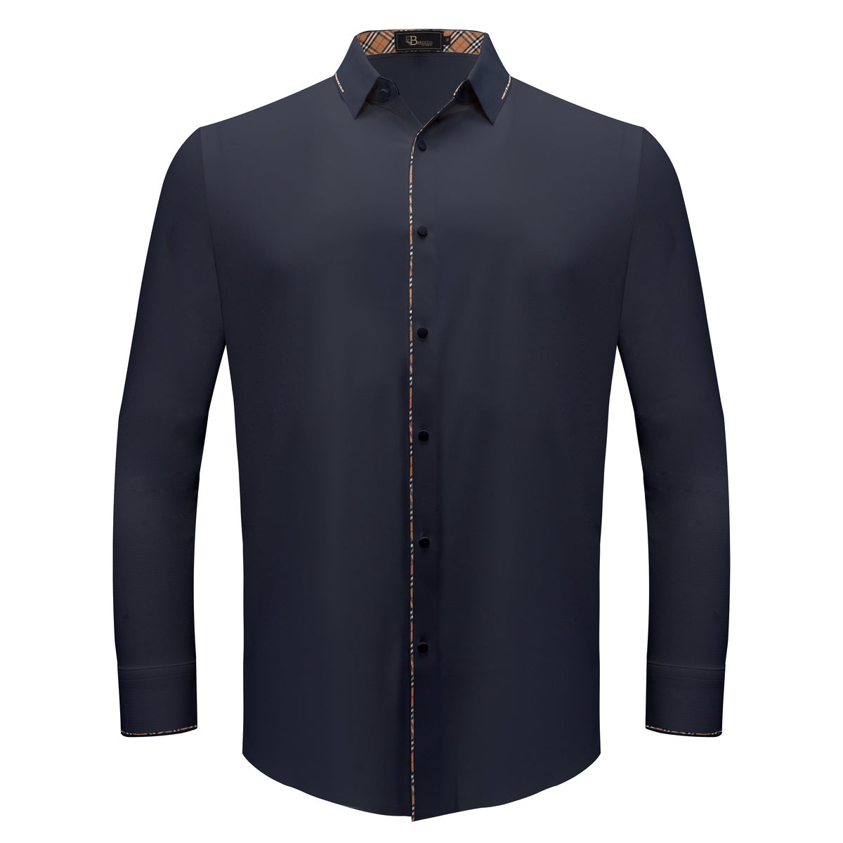  Barocco Modern Class Button Up Shirt NAVY - NAVY - Bonton