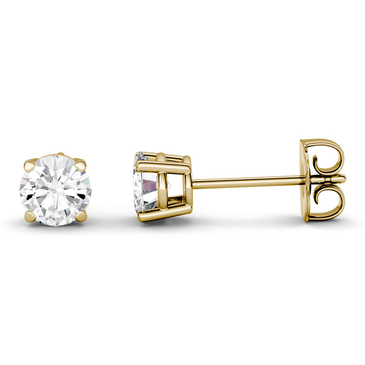  Charles & Colvard Charles & Colvard Moissanite Stud Earrings - White Gold - Bonton